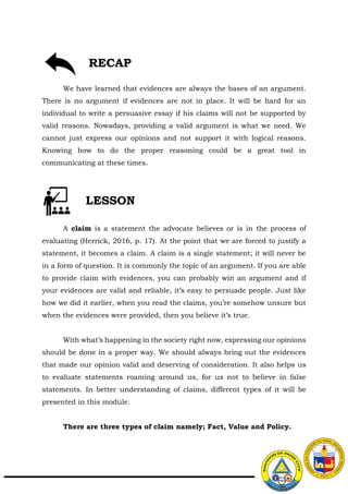 English 10 - Q2 - M11.pdf Quarter 2 module in english | PDF