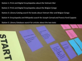 Station 1: Print and Digital Encyclopedias about the Vietnam War
Station 2: Print and Digital Encyclopedias about the Belg...