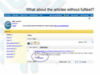 What about the articles without fulltext? 