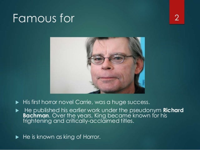 a biography of stephen edward king Get textbooks on google play rent and save from the world's largest ebookstore read, highlight, and take notes, across web, tablet, and phone. a biography of stephen edward king Get textbooks on google play rent and save from the world's largest ebookstore read, highlight, and take notes, across web, tablet, and phone.
