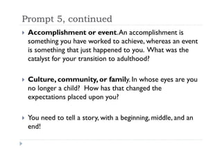 English 12CP Narrative Essay