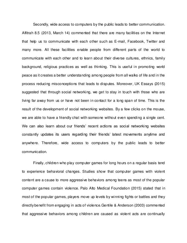 Short essay on computer picture