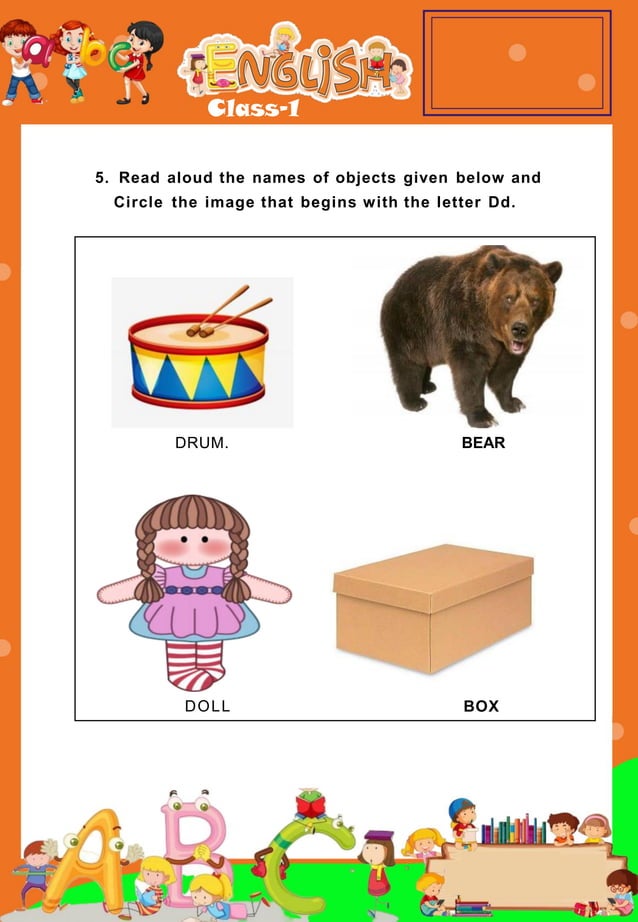 Grade 1st - English - Printable Worksheet | PDF