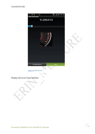 TELEDETECTOR
Presented by OBONO Eric & MADJOULO Marcelle
25
Display the level of gas interface
Figure 18 Gas Level
 