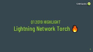 Q1 2019 HIGHLIGHT
Lightning Network Torch _
25
 