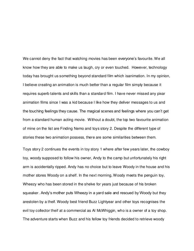 Essay on favourite movies
