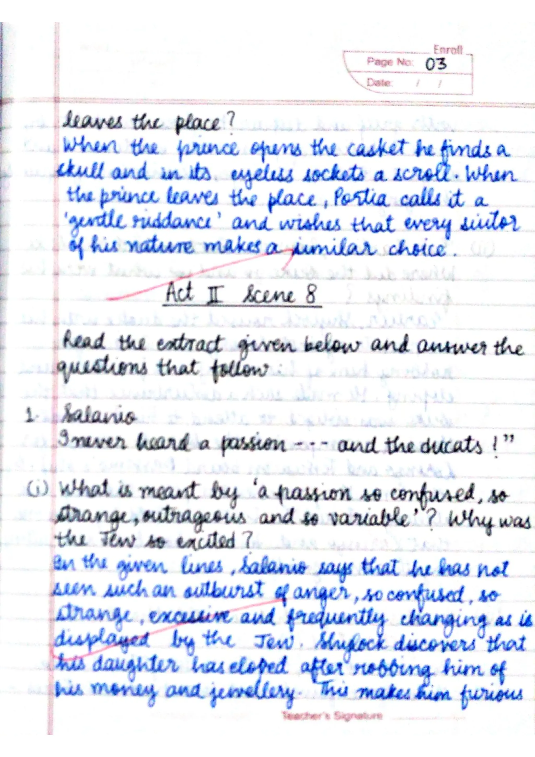 ICSE English Literature Class X Handwritten Notes | PDF