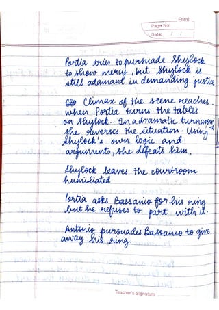 ICSE English Literature Class X Handwritten Notes | PDF
