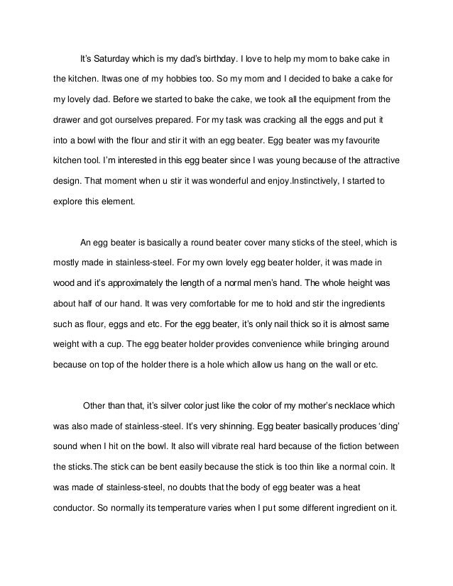 expository essay how to cook a meal