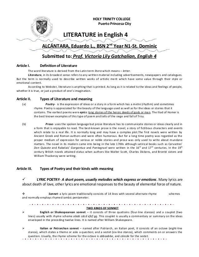 pic Six Line Stanza literature
