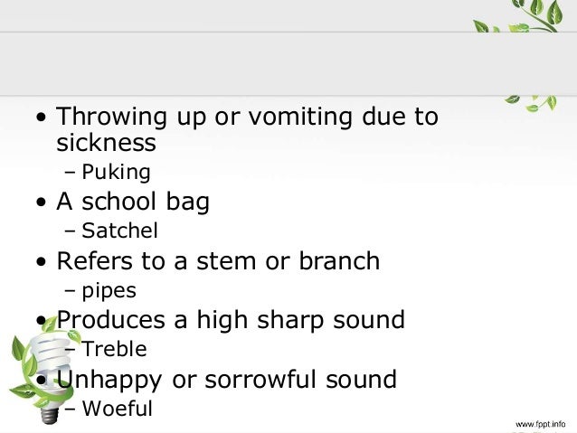 English (5 word bank)