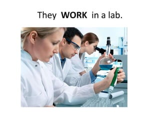 They WORK in a lab.
 