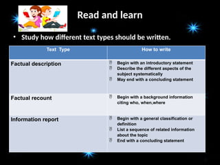 ENGLISH 5 PPT Q4 W7 Day 1 - 3 - Different Text Types, Generalizations ...