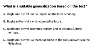 Buglasan Festival: Celebrating Cultural Heritage and Study Skills | PPTX