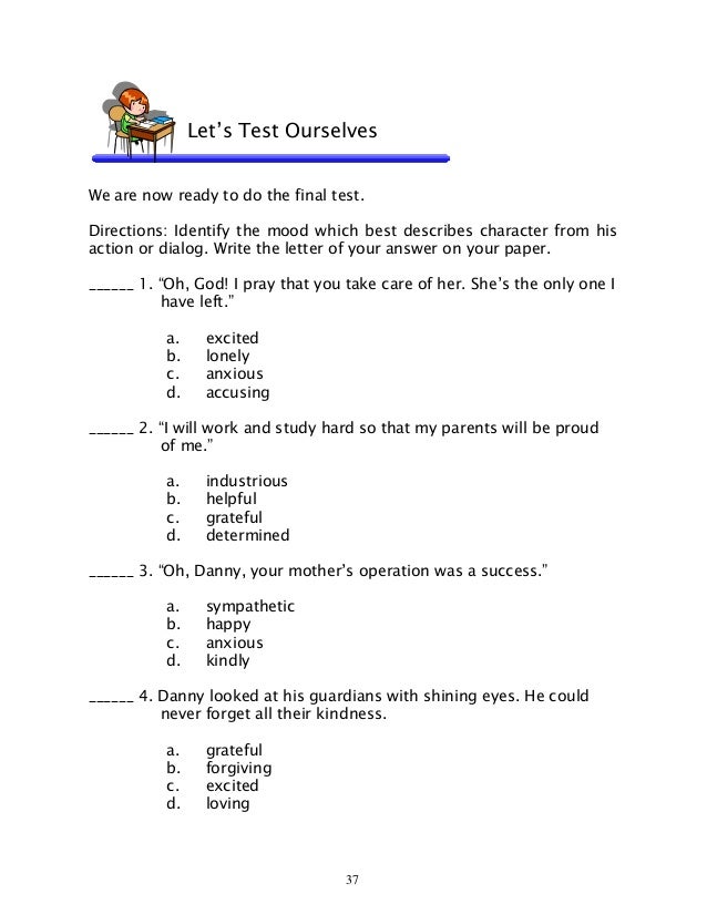 Worksheets Inferring Character Traits Worksheets Answer Key english 6 dlp 37 inferring traits and character lets remember this 8
