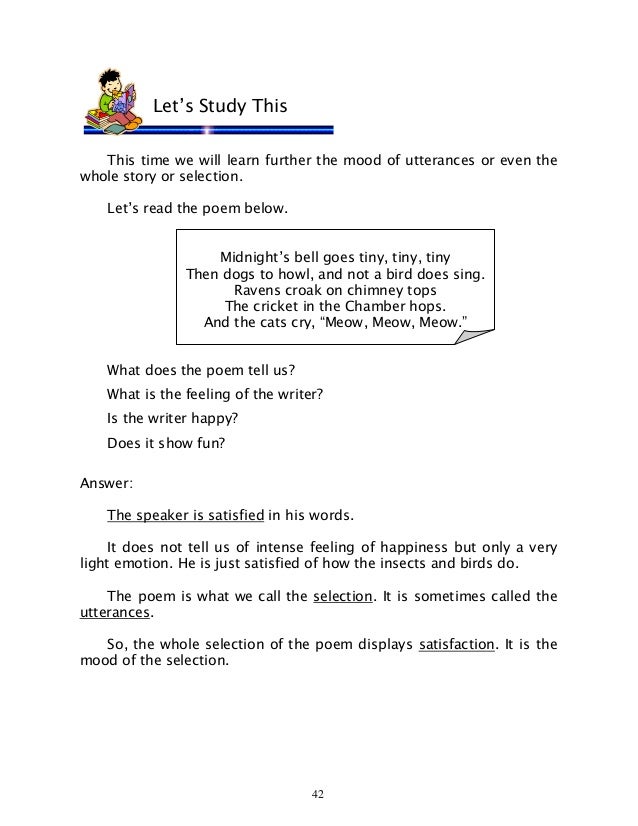 English 6 dlp 38 inferring the general mood of the selection