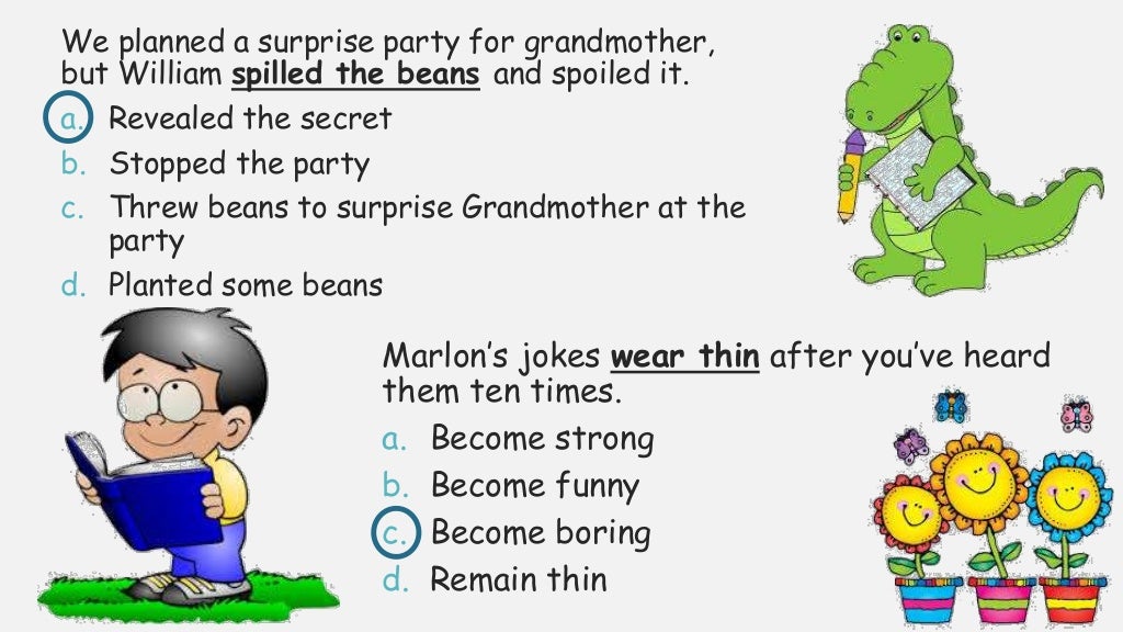 Idiomatic Expression Grade 6