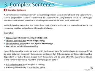 3. Complex Sentence
80
 