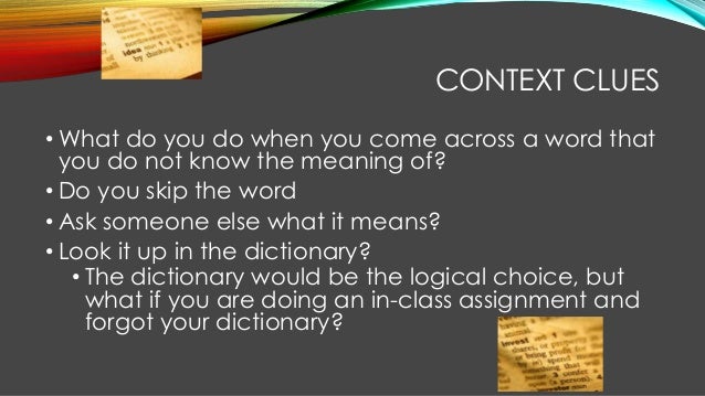 English 72 context clues