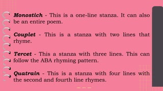 LESSON RHYME METER STYLE PATTERNS AND MOTIFS | PPTX