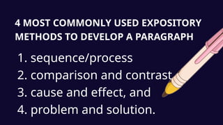 Expository Methods to Develop a Paragraph | PPTX
