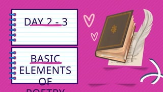 BASIC
ELEMENTS
OF
DAY 2 - 3
 