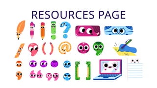 RESOURCES PAGE
 