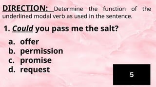 Moda In English ENGLISH 8 2nd quarter use moda verbs nouns and adverbs approximately | PPTX
