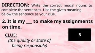 Moda In English ENGLISH 8 2nd quarter use moda verbs nouns and adverbs approximately | PPTX