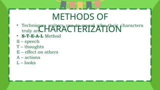 ENGLISH 8 QUARTER 1 WEEK 1 CHARACTER AND CHARACTERIZATION | PPTX