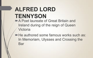 lord alfred tennyson crossing the bar