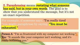 Restating Examples English 9- Reflecting on the Ideas of the Speaker.pptx
