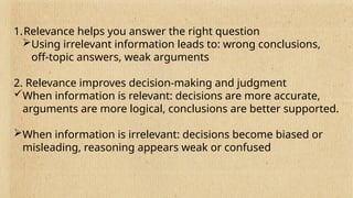 Example Question About Relevance relevance of information grade 9 Q4.pptx