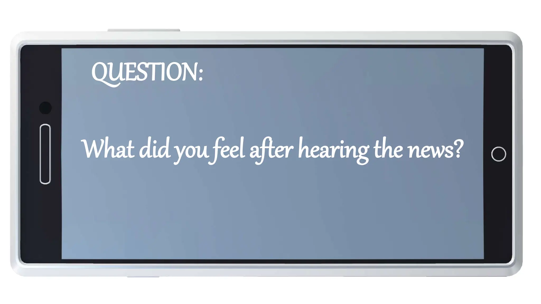 QUESTION:
What did you feel after hearing the news?