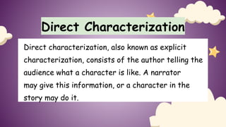 Characterization Dramas Analyzing Characterization and Structural Context in Anglo-American ...