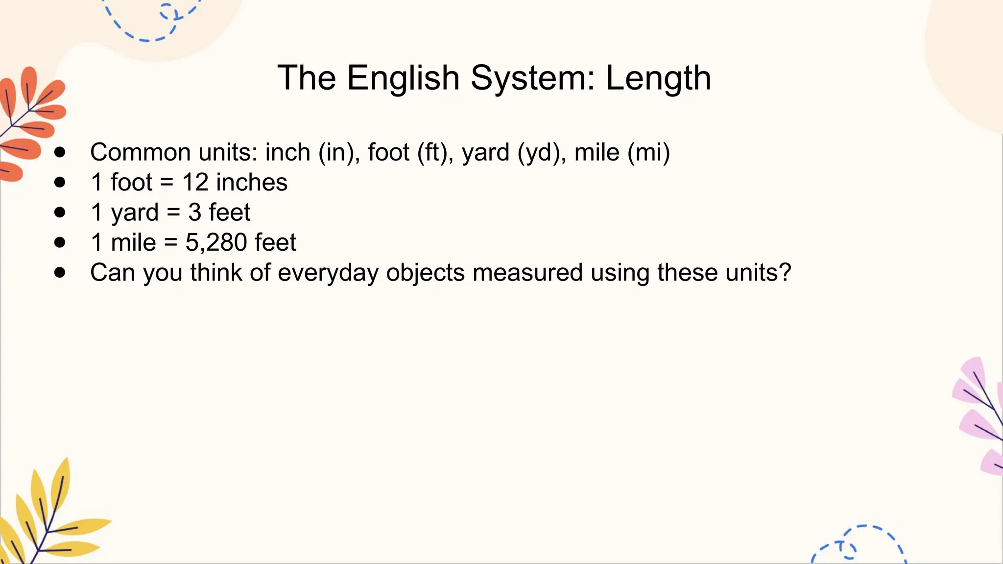 English and Metric Systems Measurement, Problem Solving, and ...