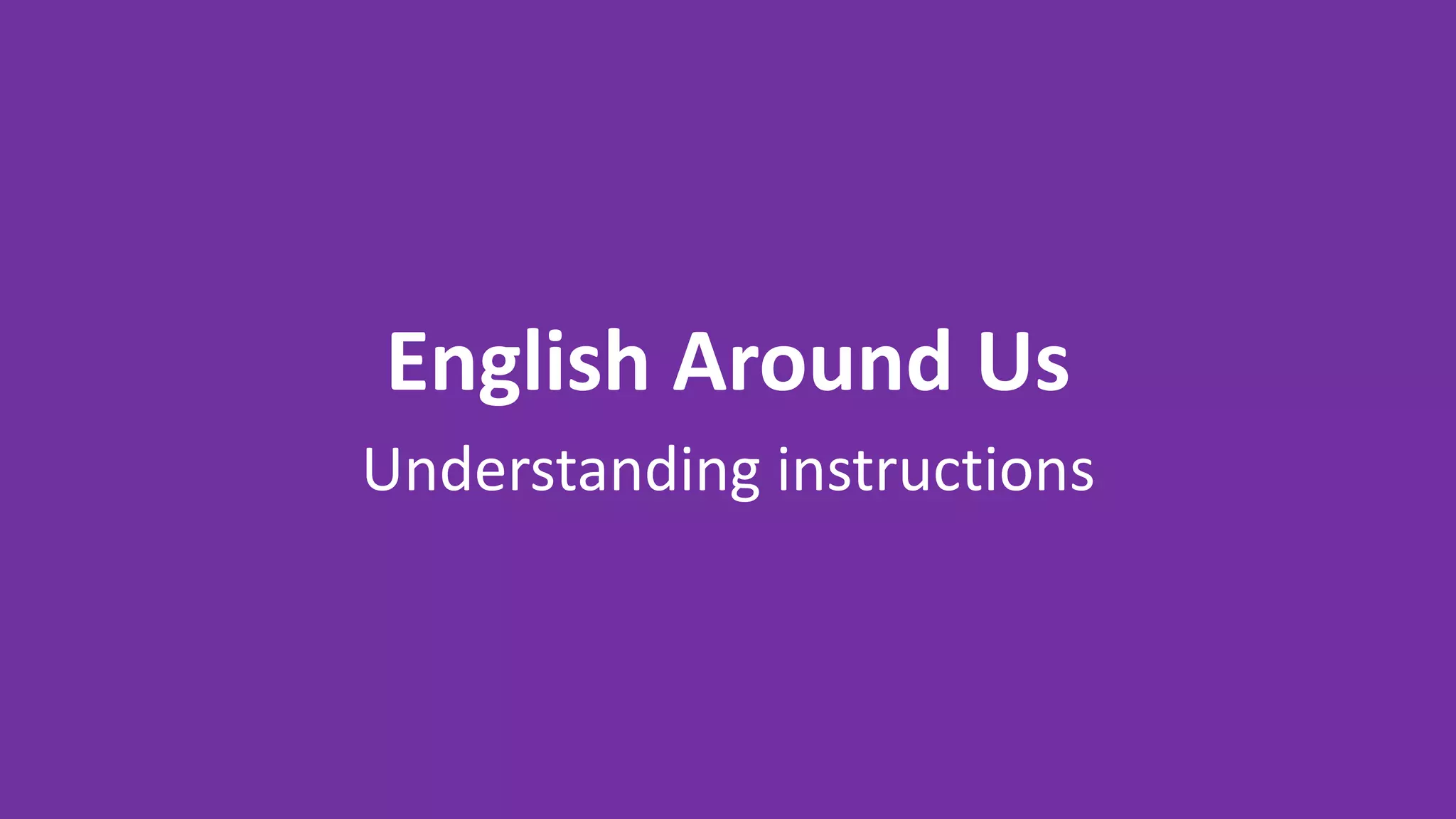 English around us | PPTX