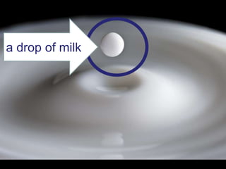 a drop of milk