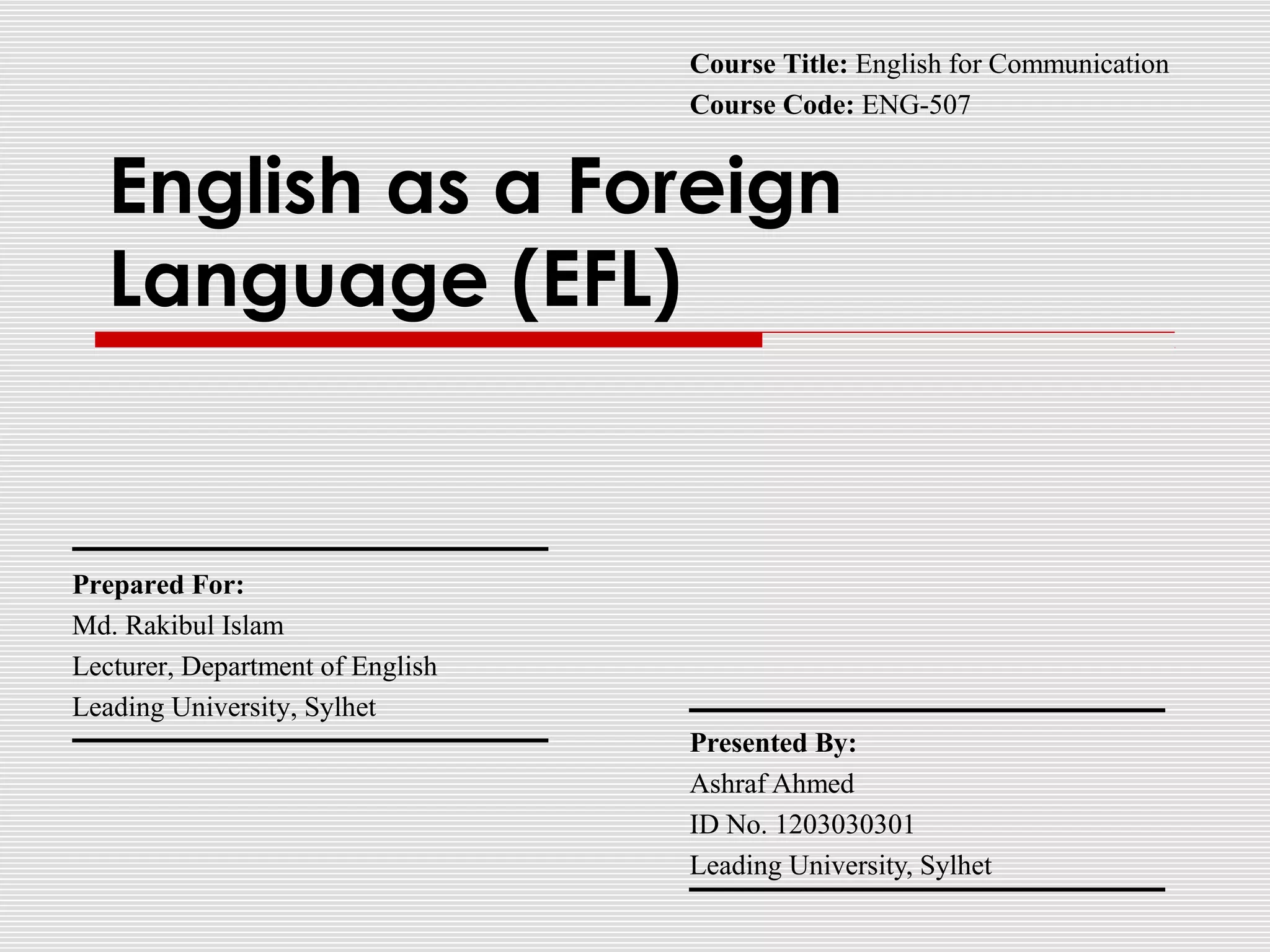English As A Foreign Language Efl Ppt English As A Foreign Language Efl Ppt