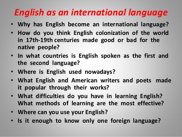 english as an international language pdf