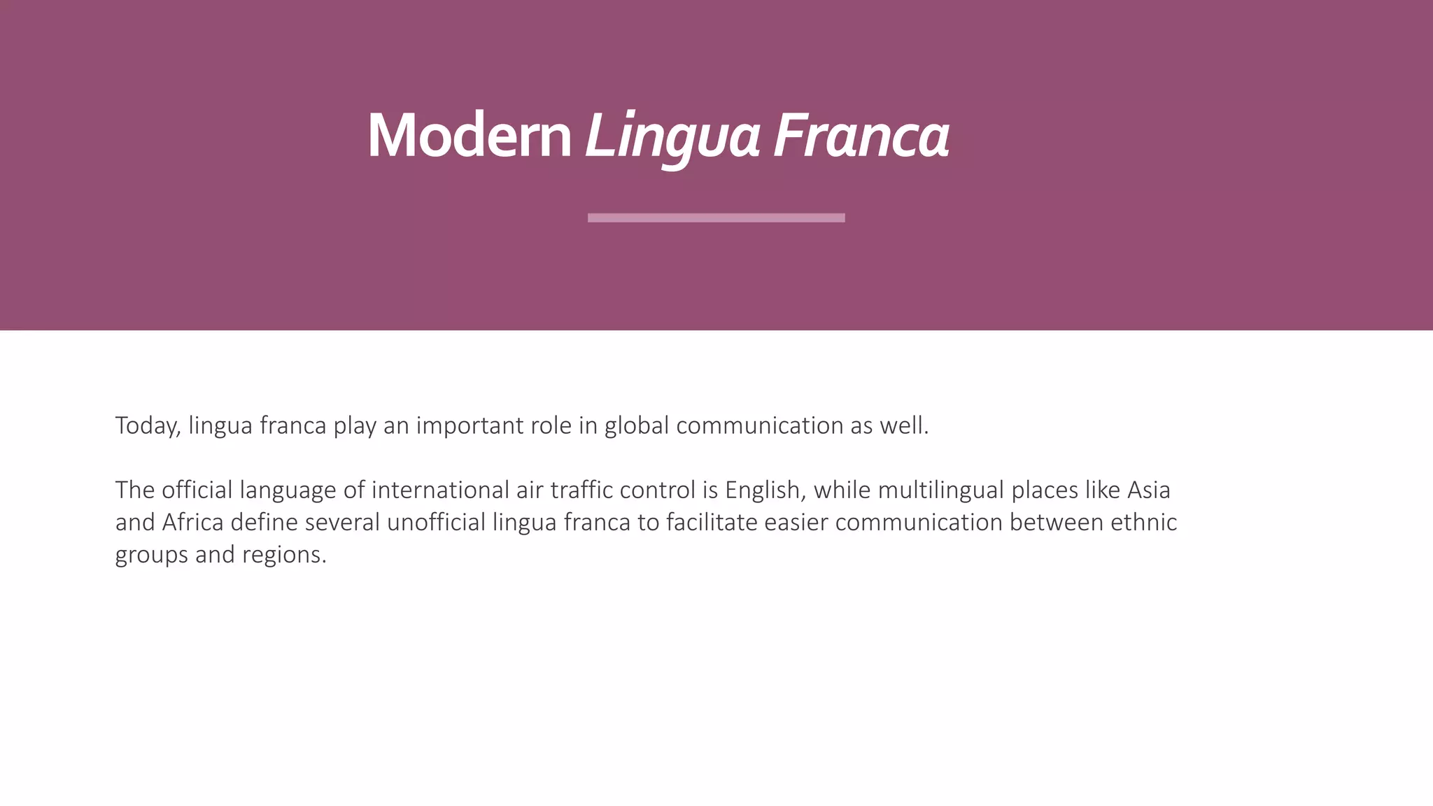 English as lingua franca | PPT