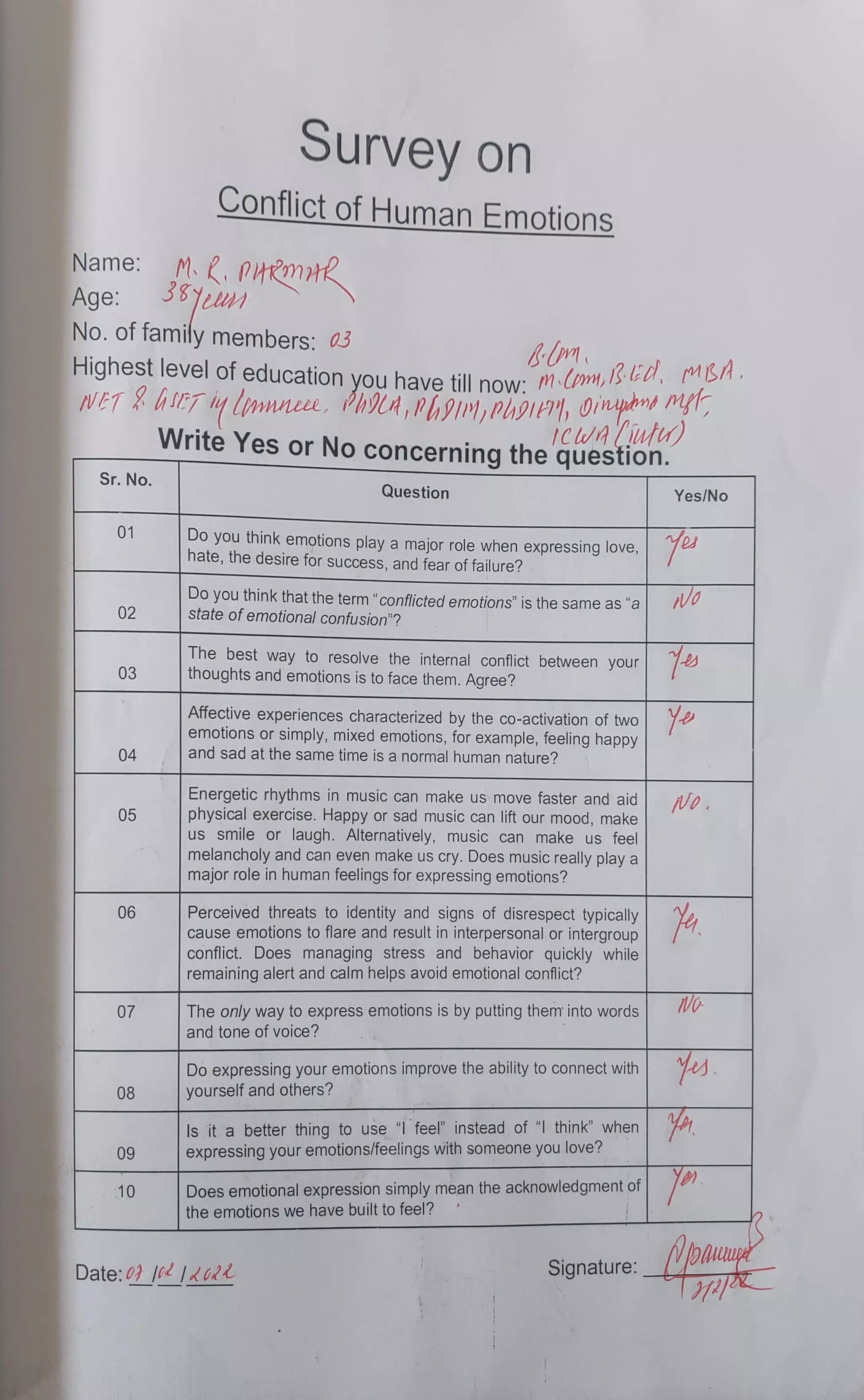 English ASL Project Work - The Enemy - The Conflict of Human Emotions | PDF