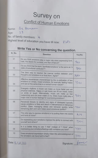 English ASL Project Work - The Enemy - The Conflict of Human Emotions | PDF