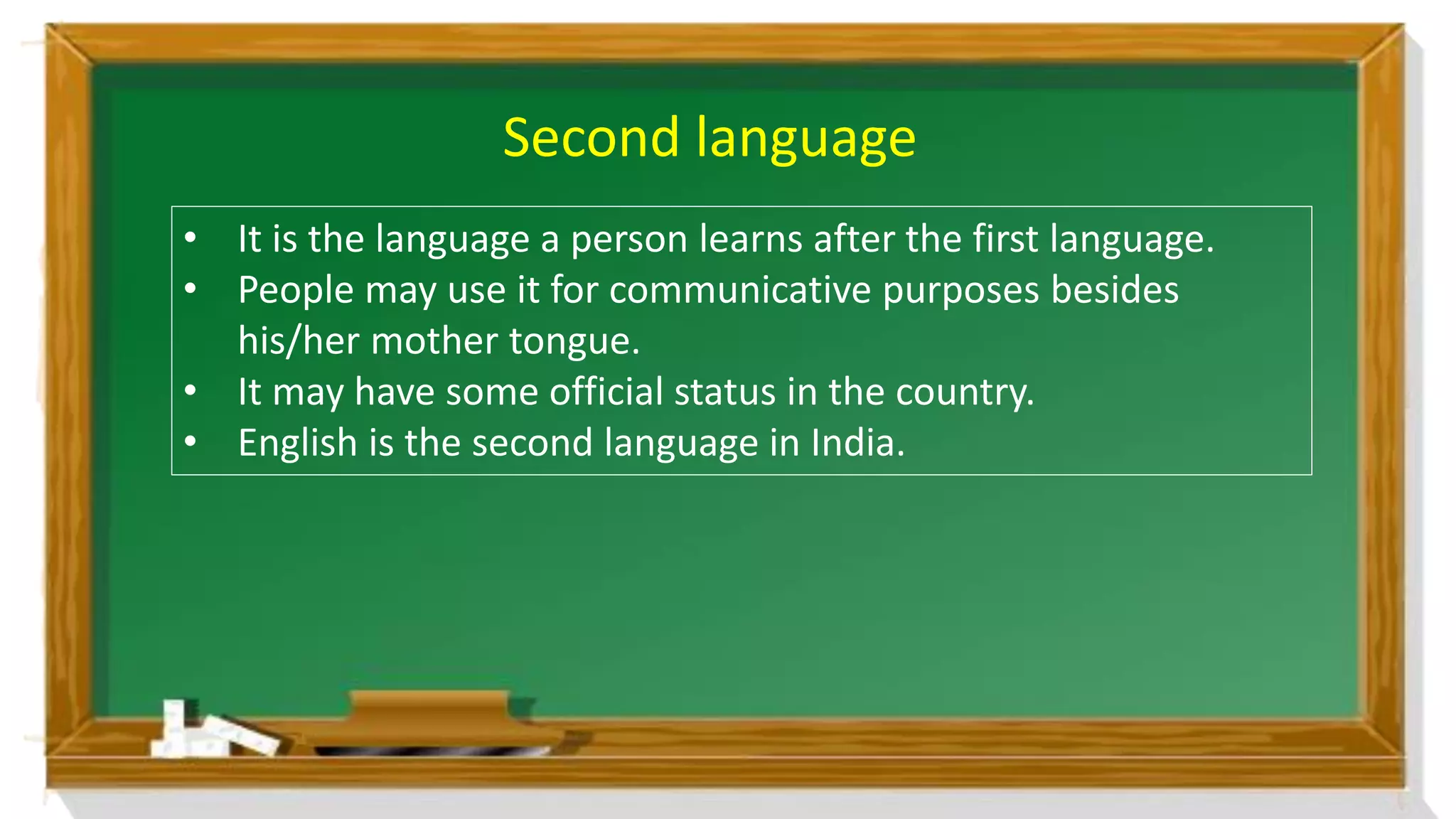 English as second and foreign language PPT