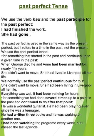 Sentences With Had uses of tenses | PPTX