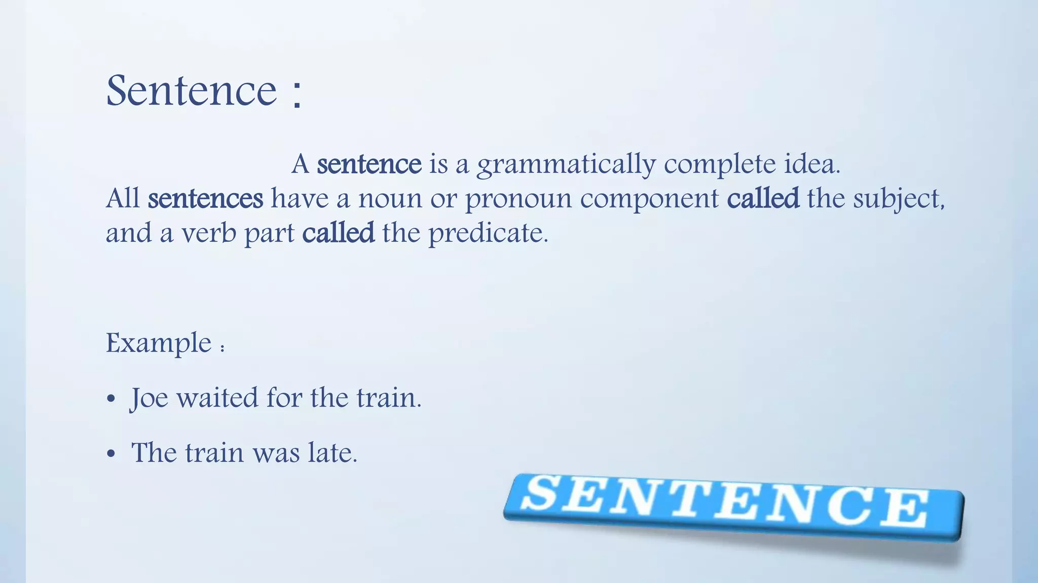 Phrase , Clause , sentence and their types | PPT