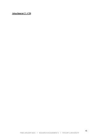 41
FNBE JANUARY 2015 l RESEARCH ASSIGNMENT 2 l TAYLOR’S UNIVERSITY
Attachment 2 : CD
 