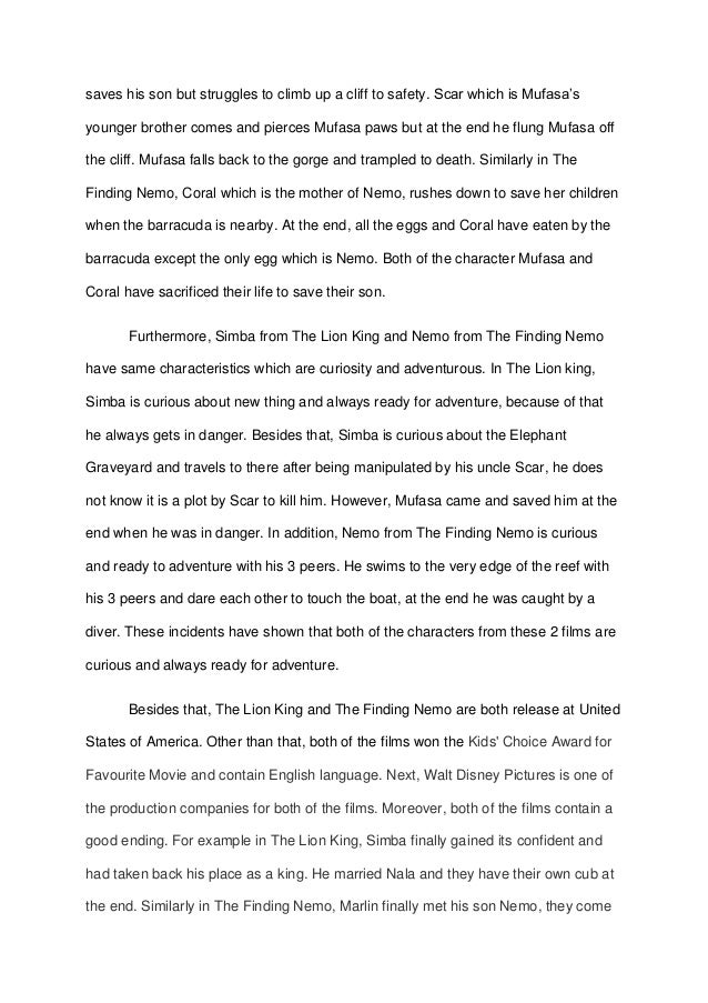 Compare And Contrast Essay Mufasa Successfully Saves How To Write A Thesis For A Persuasive Essay also Essay On Modern Science Thesis Statement Narrative Essay
