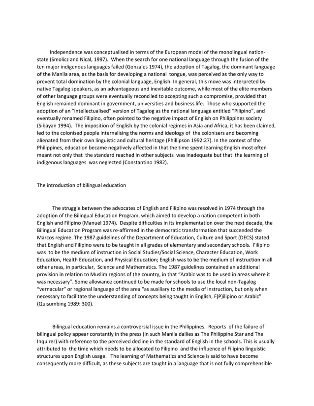 English as the medium of instruction for science and its effects on the ...