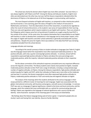 English as the medium of instruction for science and its effects on the ...